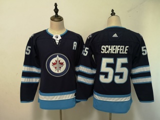 Adidas Winnipeg Jets #55 Mark Scheifele Hockey Jersey Navy Blue