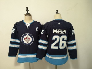 Adidas Winnipeg Jets 26 Blake Wheeler Womens Hockey Jersey Navy Blue