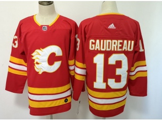 Adidas Calgary Flames #13 Johnny Gaudreau New Style Hockey Jersey Red