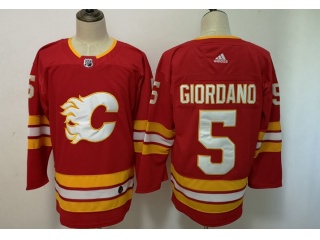 Adidas Calgary Flames #5 Mark Giordano New Style Hockey Jersey Red