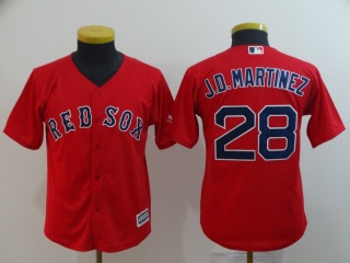Boston Red Sox 28 J.D. Martinez Youth Baseball Jersey