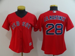 Boston Red Sox 28 J.D. Martinez Womens Baseball Jersey