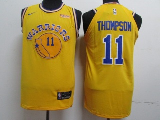 Nike Golden State Warriors 11 Klay Thompson Basketball Jersey Yellow Player 2019 Season