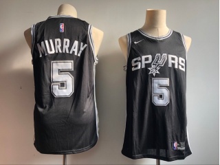 Nike San Antonio Spurs 5 Dejounte Murray Black Basketball Jersey Swingman