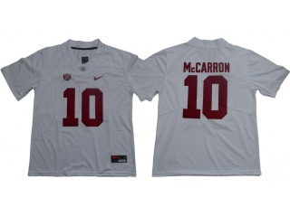 Alabama Crimson Tide #10 AJ McCarron Limited Jersey White
