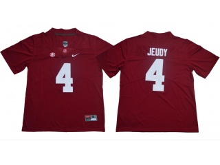 Alabama Crimson Tide #4 Jerry Jeudy Limited Jersey Red
