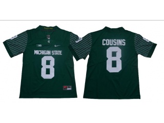 NCAA Michigan State Spartans 8 Kirk Cousins Vapor Limited Football Jersey Green