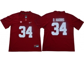 Alabama Crimson Tide #34 Damien Harris Limited Jersey Red