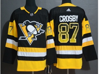 Adidas Pittsburgh Penguins #87 Sidney Crosby Drift Fashion Jersey Black