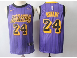 Nike Los Angeles Lakers #24 Kobe Bryant City Jersey Purple
