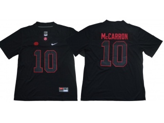 Alabama Crimson Tide #10 AJ McCarron Lights Out Limited Jersey Black