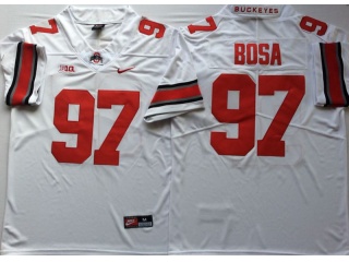 Ohio State Buckeyes #97 Nick Bosa Limited College Football Jersey White