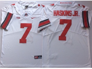 Ohio State Buckeyes #7 Dwayne Haskins JR Football Jersey White