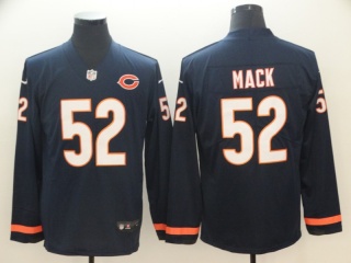 Chicago Bears #52 Khalil Mack Long Sleeves Vapor Untouchable Limited Jersey Blue