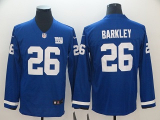 New York Giants #26 Saquon Barkley Long Sleeves Vapor Untouchable Limited Jersey Blue