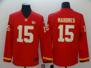 Kansas City Chiefs #15 Patrick Mahomes Long Sleeves Vapor Untouchable Limited Jersey Red
