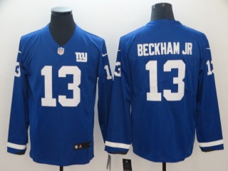 New York Giants #13 Odell Beckham Jr. Long Sleeves Vapor Untouchable Limited Jersey Blue