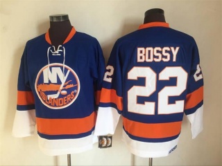 New York Islanders #22 Mike Bossy Throwback Hockey Jersey Blue