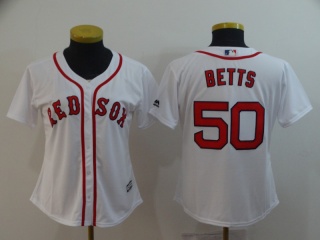 Womens Boston Red Sox 50 Mookie Betts Baseball Jersey White
