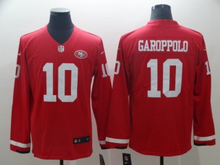 San Francisco 49ers #10 Jimmy Garoppolo Long Sleeves Vapor Untouchable Limited Jersey Red