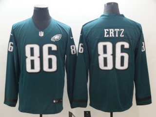 Philadelphia Eagles #86 Zach Ertz Long Sleeves Vapor Untouchable Limited Jersey Green