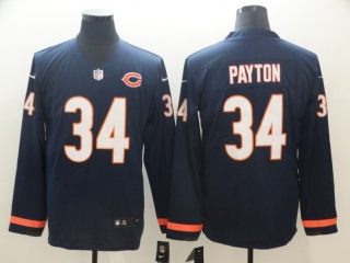 Chicago Bears #34 Walter Payton Long Sleeves Vapor Untouchable Limited Jersey Blue