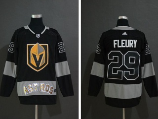 Adidas Astros x Vegas Golden Knights 29 Marc-Andre Fleury Hockey Jersey Black