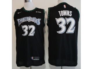 Nike Minnesota Timberwolves #32 Anthony Towns Swingman Jersey Black