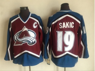 Colorado Avalanche 19 Joe Sakic Hockey Jersey Red CCM