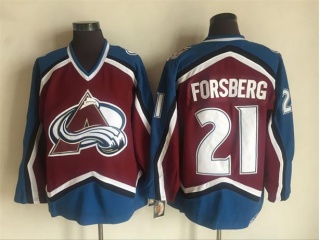 Colorado Avalanche 21 Peter Forsberg Hockey Jersey Red CCM