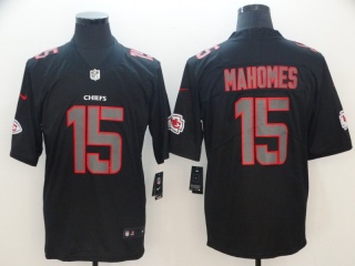 Kansas City Chiefs 15 Patrick Mahomes Vapor Untouchable Limited Jersey Black Impact