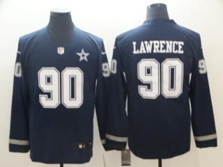 Dallas Cowboys #90 Demarcus Lawrence Long Sleeves Vapor Untouchable Limited Jersey Blue