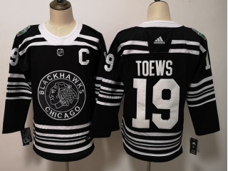 Adidas Chicago Blackhawks #19 Jonathan Toews Winter Classic Hockey Jersey Black