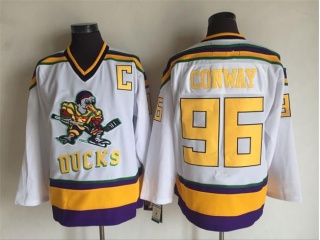 Anaheim Mighty Ducks #96 Charlie Conway Throwback Jersey White