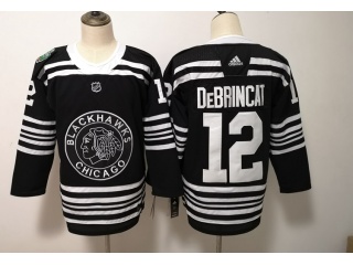 Adidas Chicago Blackhawks #12 Alex Debrincat Winter Classic Hockey Jersey Black