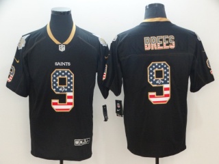 New Orleans Saints 9 Drew Brees USA Flag Vapor Limited Jersey Black