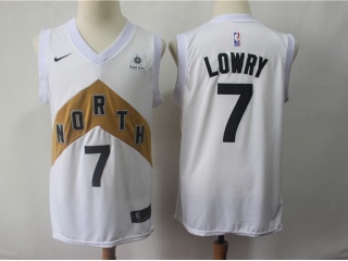 Nike Toronto Raptors 7 Kyle Lowry Basketball Jersey White City