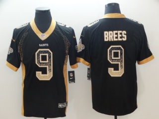 New Orleans Saints #9 Drew Brees Drift Fashion Vapor Untouchable Limited Jersey Black