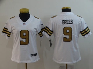 Woman New Orleans Saints #9 Drew Brees Color Rush Limited Jersey White