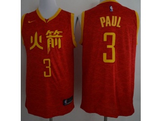 Nike Houston Rockets #3 Chris Paul City Jersey Red