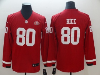 San Francisco 49ers #80 Jerry Rice Long Sleeves Vapor Untouchable Limited Jersey Red