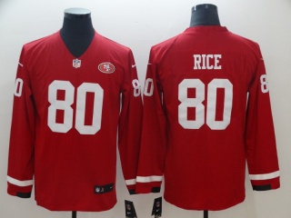 San Francisco 49ers #80 Jerry Rice Long Sleeves Vapor Untouchable Limited Jersey Red