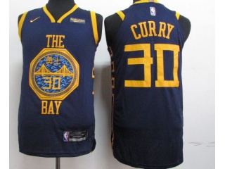 Nike Golden State Warriors #30 Stephen Curry City Player Jersey Blue