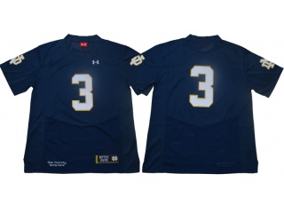 Norte Dame Fighting Irish #3 Joe Montana Jersey Blue