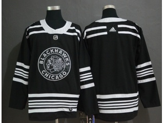 Adidas Chicago Blackhawks Blank Winter Classic Hockey Jersey Black