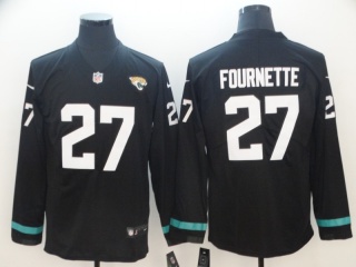 Jacksonville Jaguars #27 Leonard Fournette Long Sleeves Men's Vapor Untouchable Limited Jersey Black