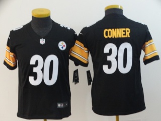 Youth Pittsburgh Steelers #30 James Conner Vapor Untouchable Limited Jersey Black