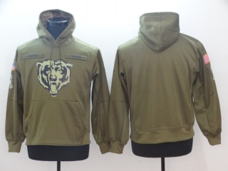 Cincinnati Bengals Salute To Service Hoodies Green (Ironed On)