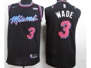 Miami Heat #3 Dwyane Wade City Player Basketball Jersey Black