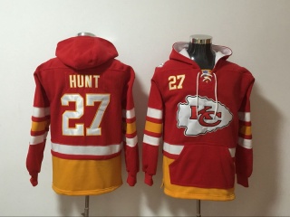 Kansas City Chiefs 27 Kareem Hunt Red Hoodie